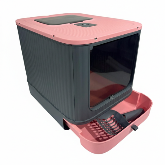 Arenero cerrado para gatos