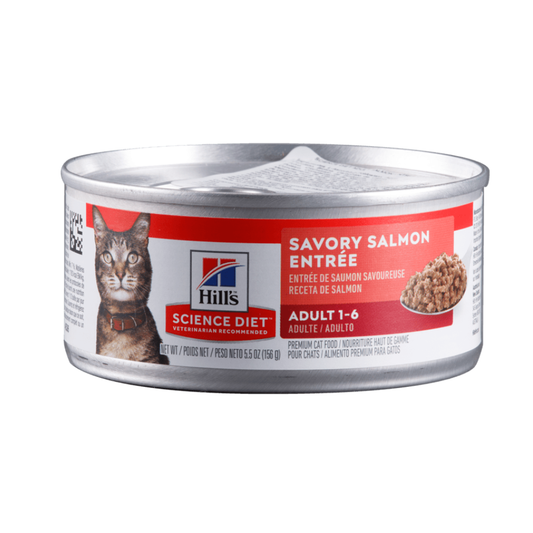 Alimento humedo pata gato adulto hills lata 5.5 oz salmon, disponible para venta, foto de producto 