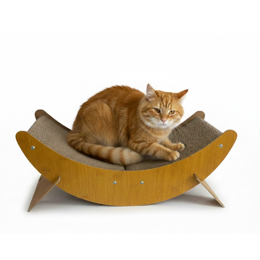 rascador para gatos tipo cama curvo 