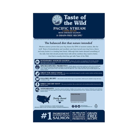 Alimento para perro taste of the wild salmon ahumado ficha tecnica