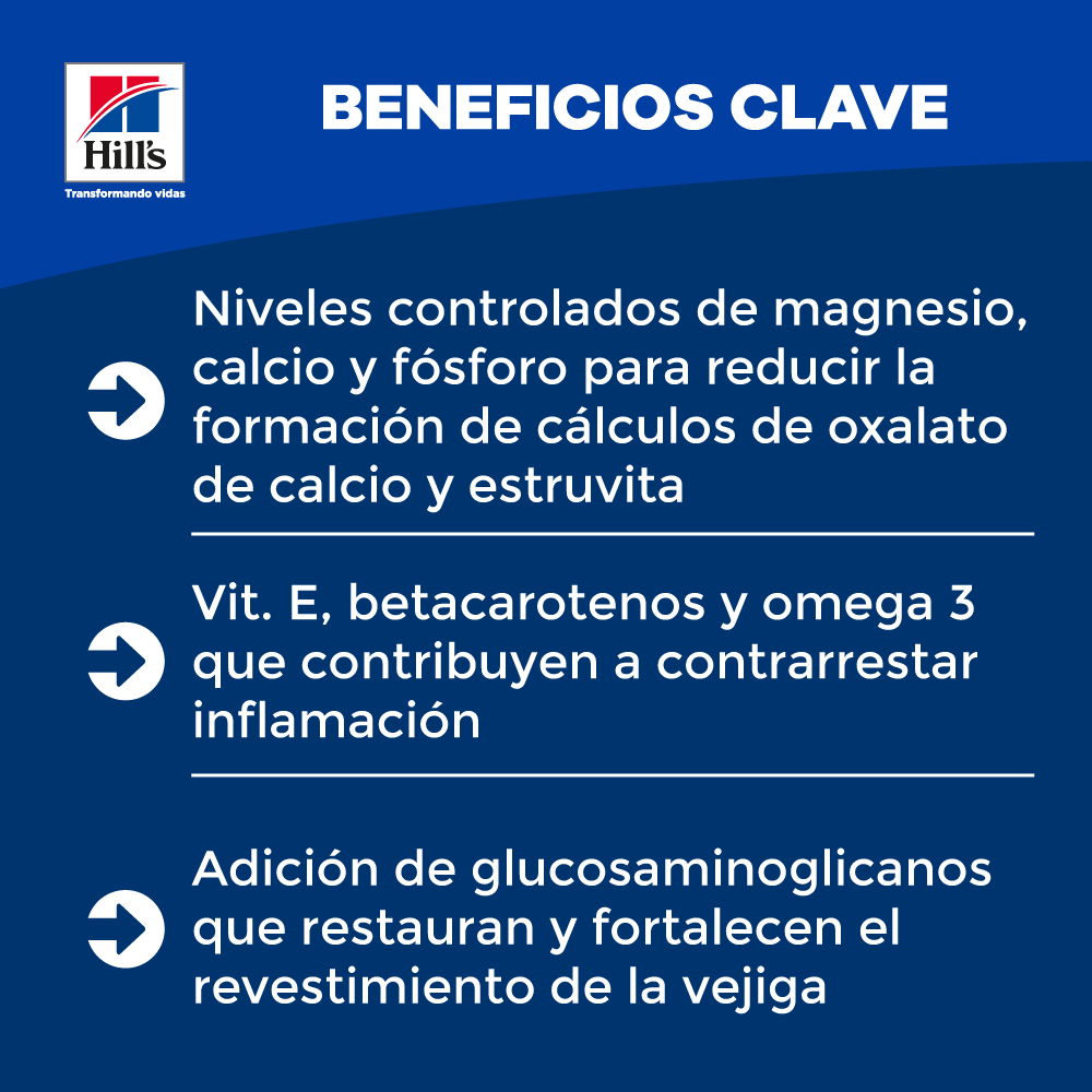 foto de producto concentrado para perro marca hills especifico para cuidado urinario beneficios